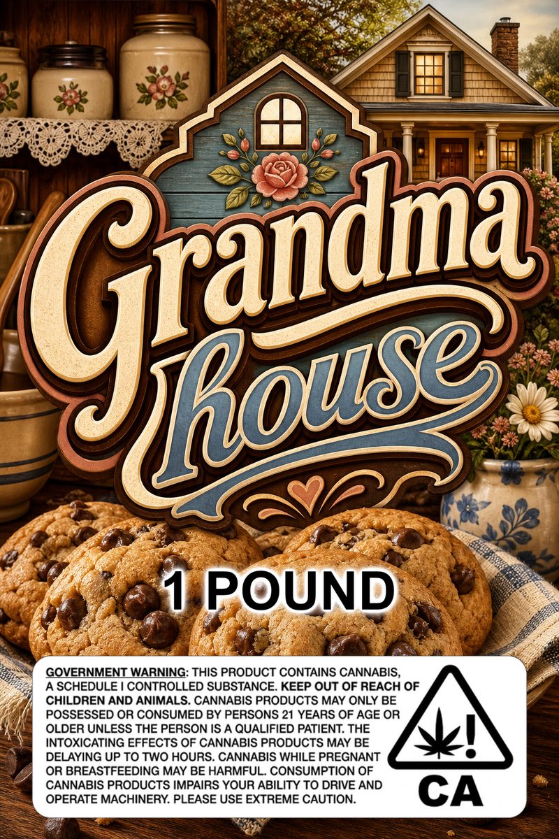 Grandma house custom 6x9 pound bag sticker / turkey-bag flavor label