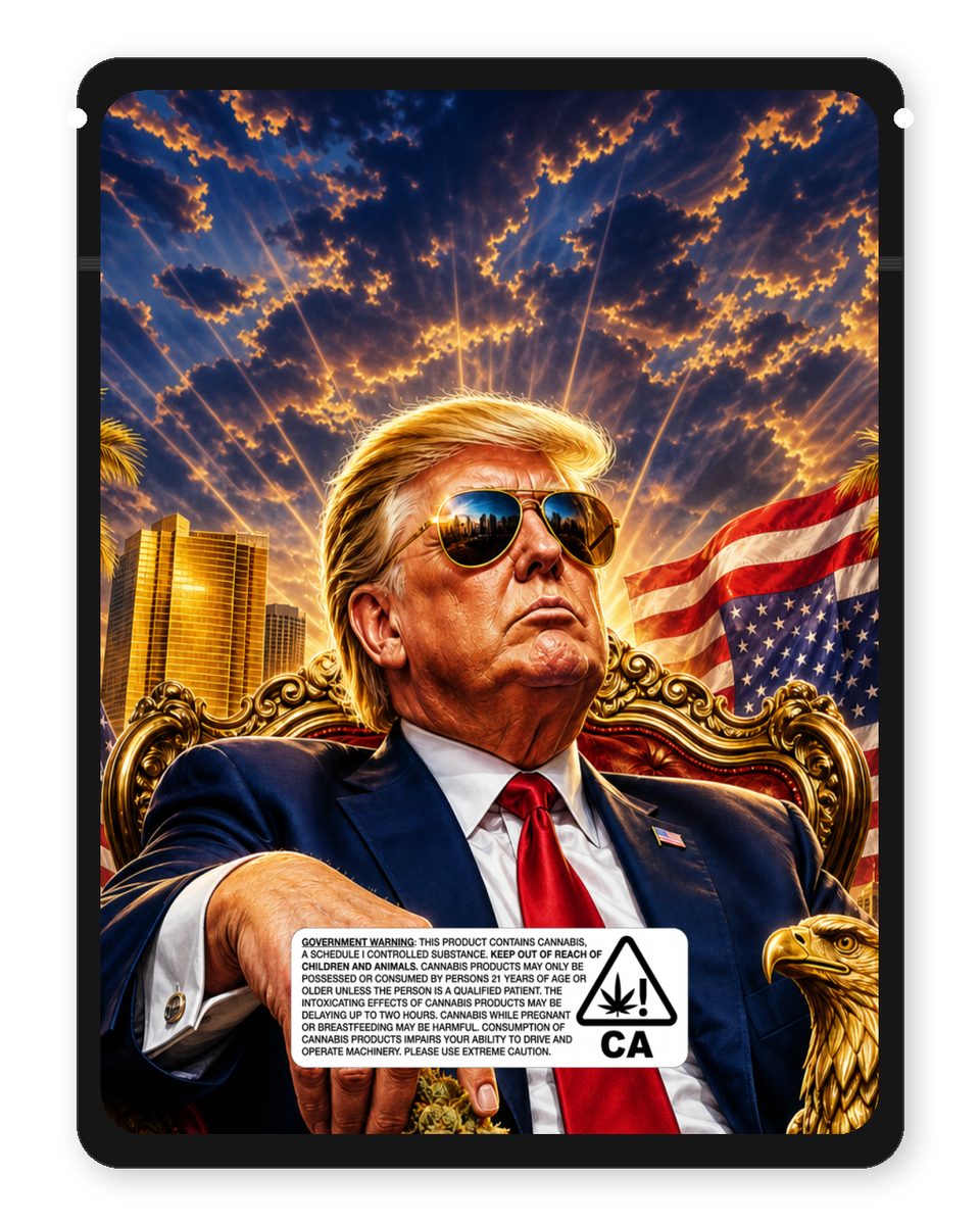 Donald Trump custom 4"x5" mylar bag design (back)
