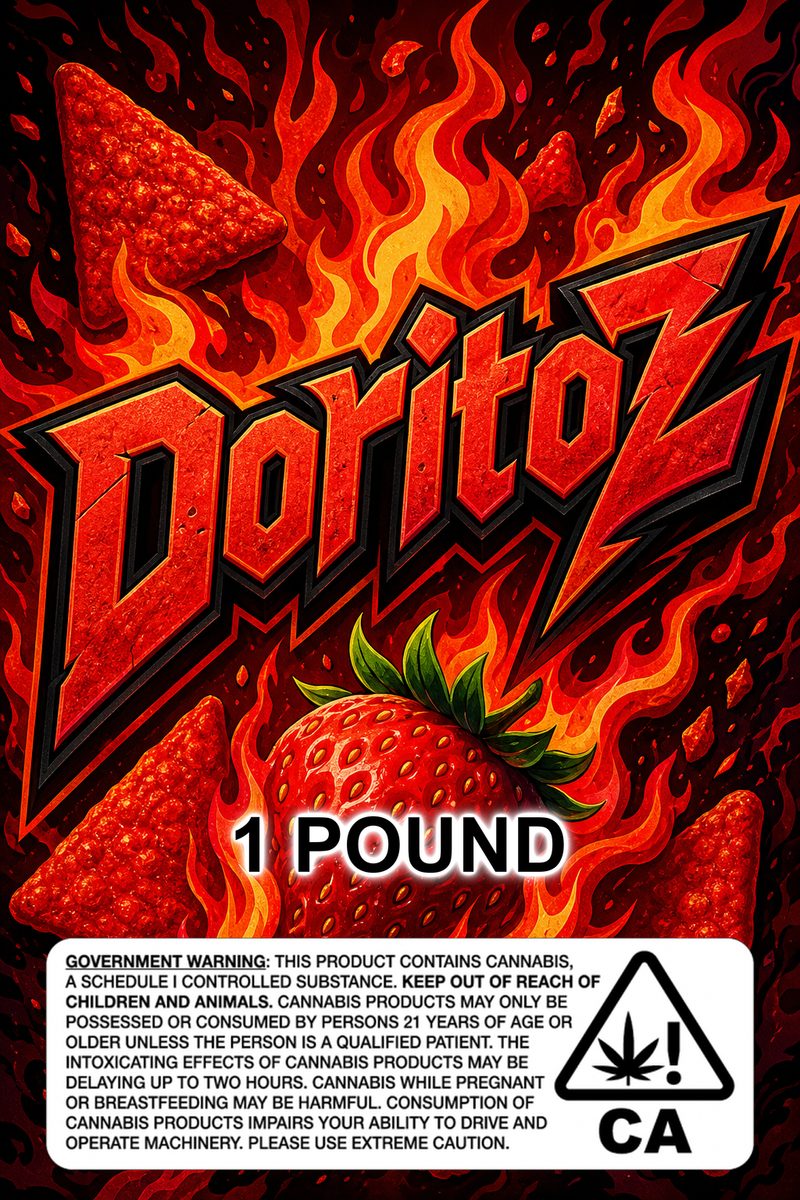 Doritoz custom 6x9 pound bag sticker / turkey-bag flavor label
