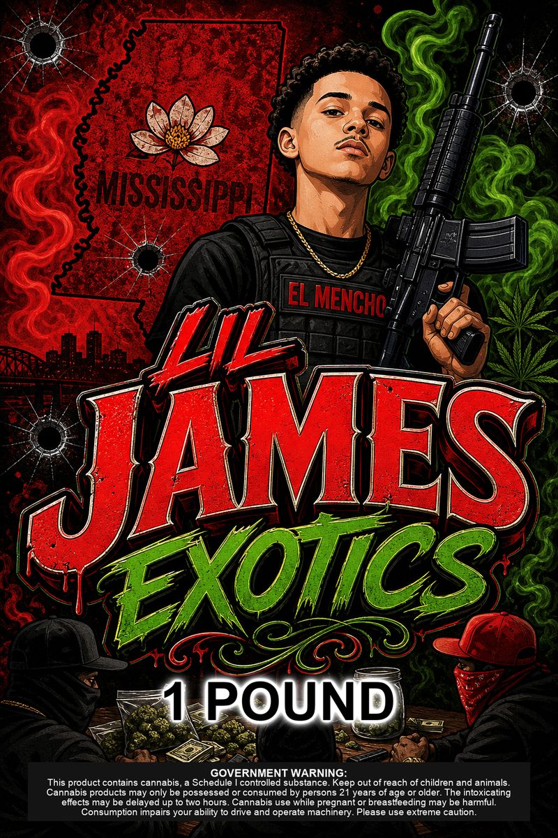 LIL JAMES EXOTICS custom 6x9 pound bag sticker / turkey-bag flavor label