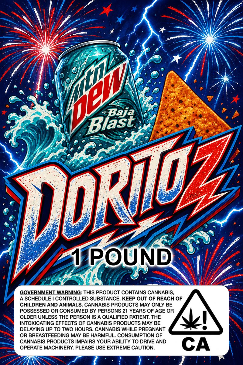 Doritoz custom 6x9 pound bag sticker / turkey-bag flavor label