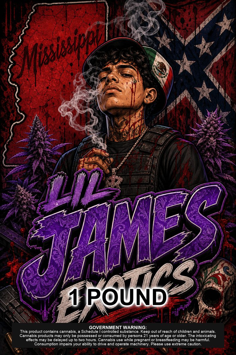 LIL JAMES EXOTICS custom 6x9 pound bag sticker / turkey-bag flavor label
