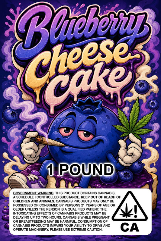 Blueberry cheese cake custom 6x9 pound bag sticker / turkey-bag flavor label