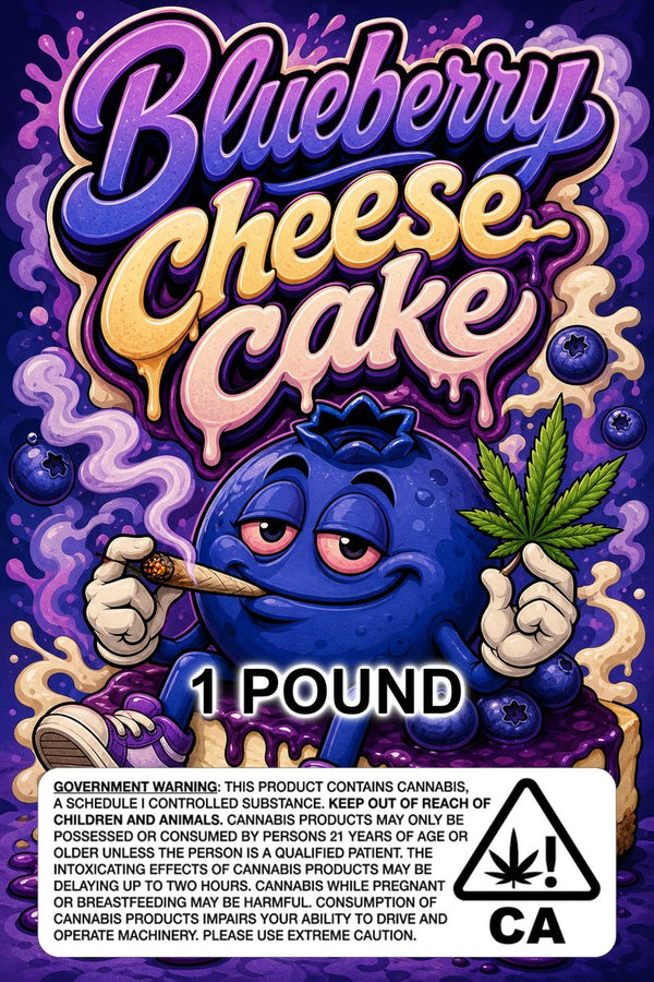 Blueberry cheese cake custom 6x9 pound bag sticker / turkey-bag flavor label