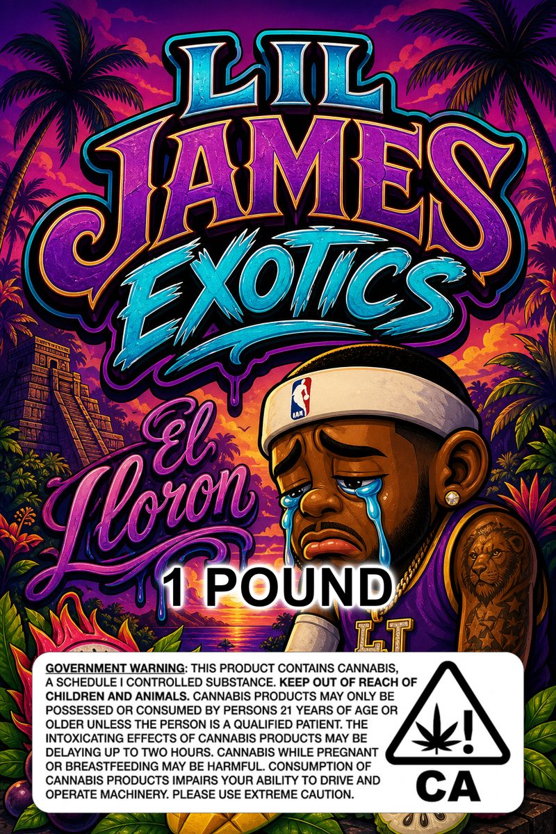 LIL JAMES EXOTICS custom 6x9 pound bag sticker / turkey-bag flavor label