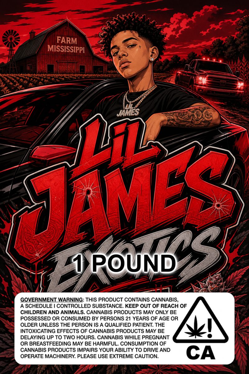 LIL JAMES EXOTICS custom 6x9 pound bag sticker / turkey-bag flavor label