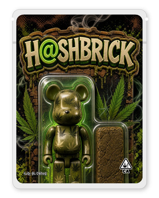 H@SHBRICK custom 4"x5" mylar bag design (front)