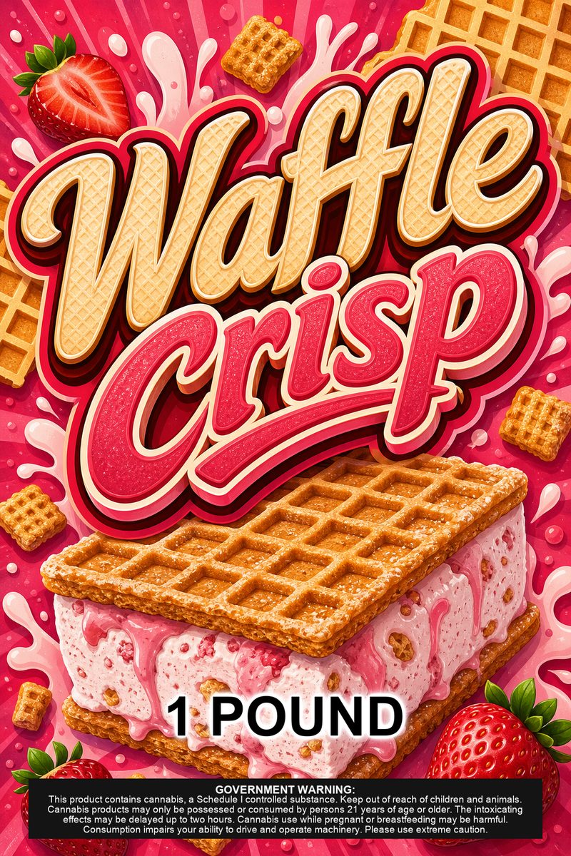 Waffle crisp custom 6x9 pound bag sticker / turkey-bag flavor label