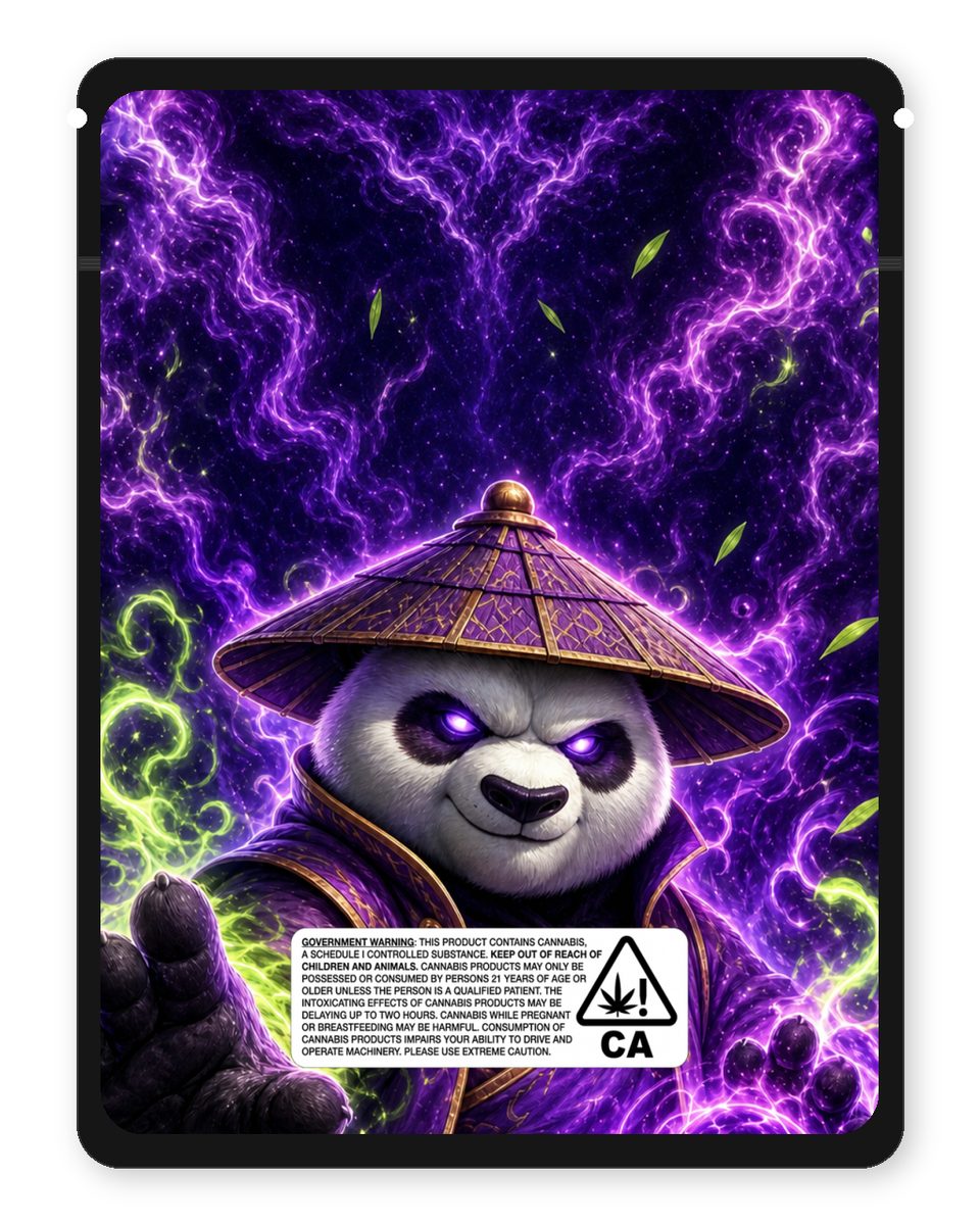 Supreme Kai custom 4"x5" mylar bag design (back)
