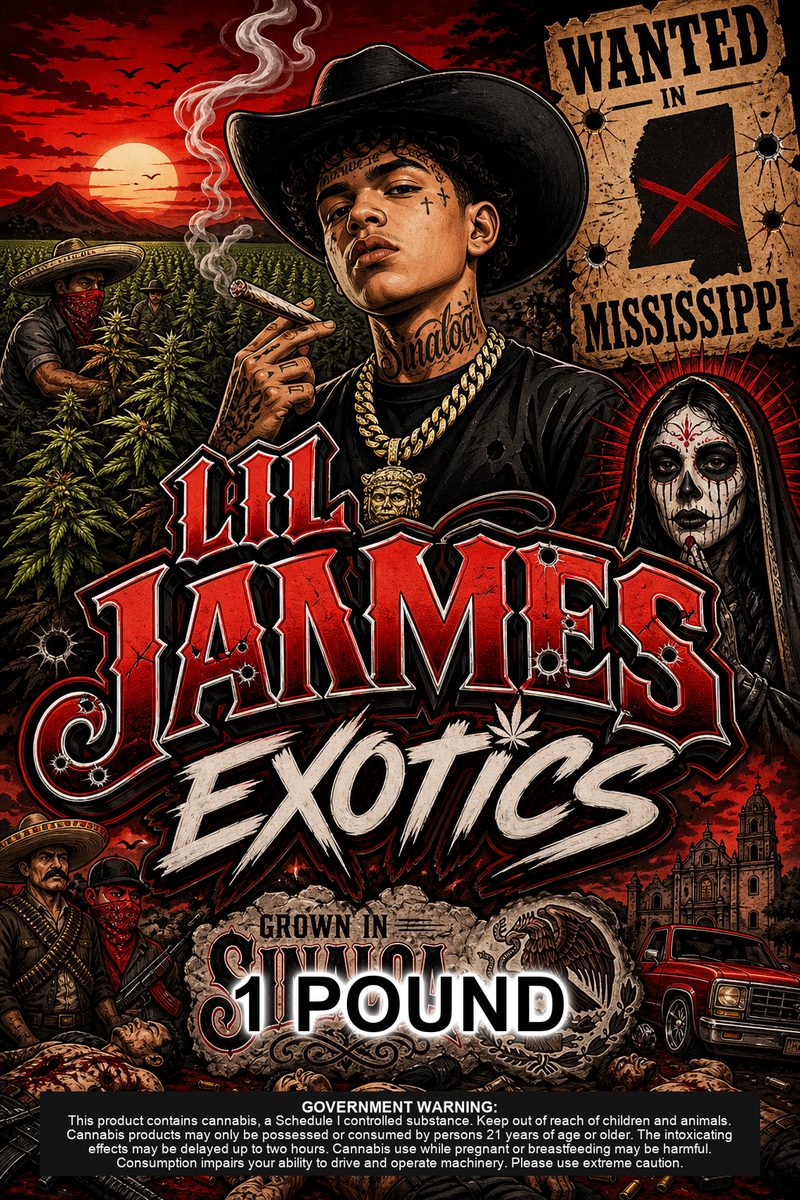 LIL JAMES EXOTICS custom 6x9 pound bag sticker / turkey-bag flavor label