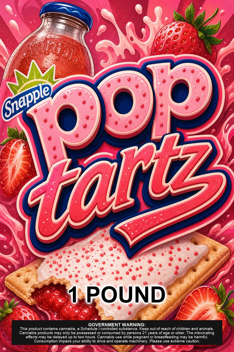 pop tartz custom 6x9 pound bag sticker / turkey-bag flavor label