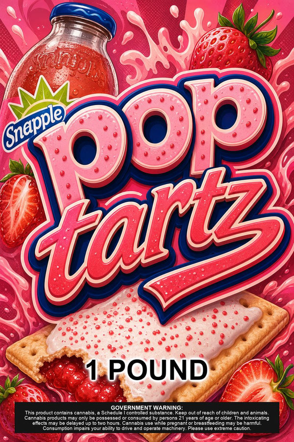 pop tartz custom 6x9 pound bag sticker / turkey-bag flavor label
