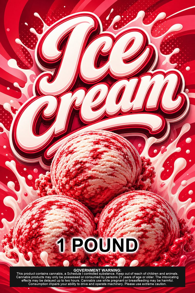 Ice cream custom 6x9 pound bag sticker / turkey-bag flavor label