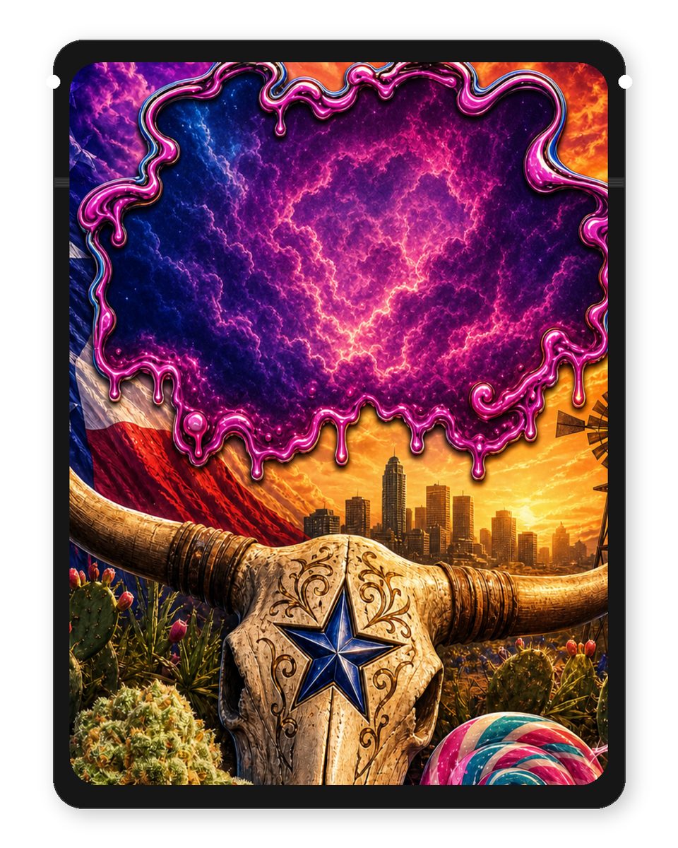 EXOTIQ KUT THROAT KANDY custom 4"x5" mylar bag design (back)