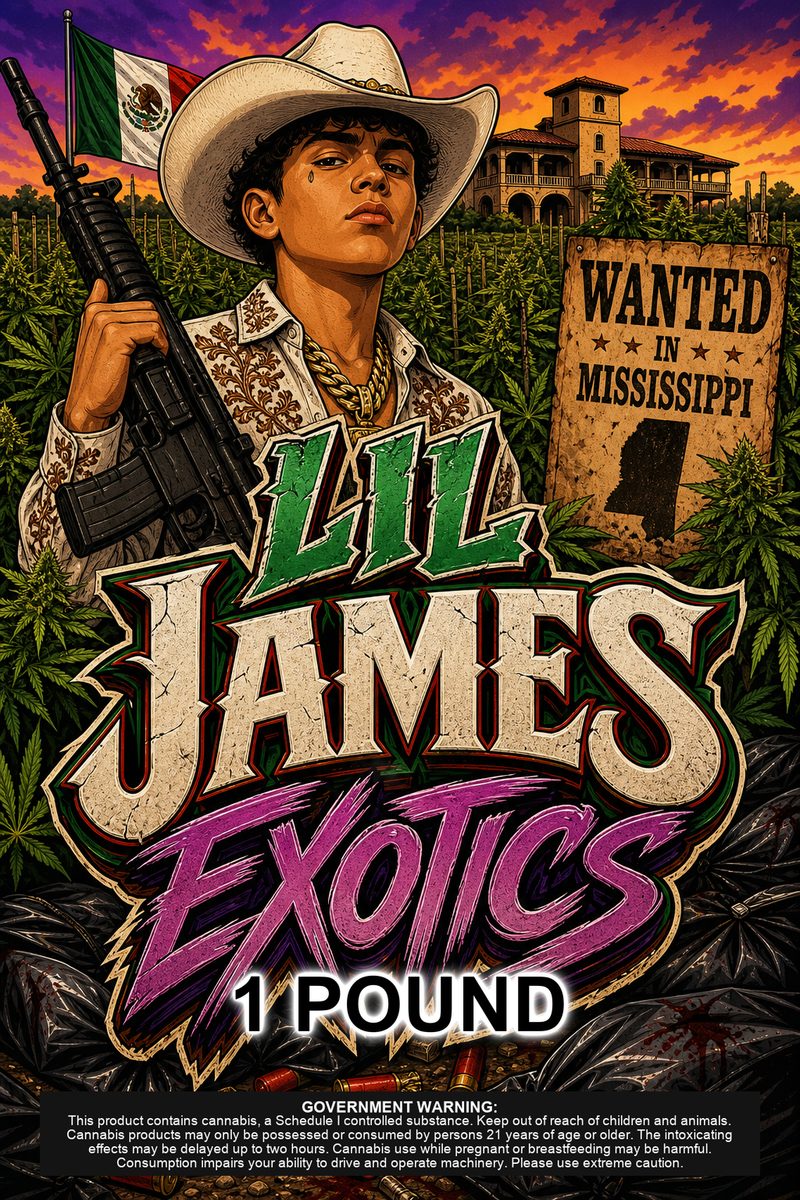 LIL JAMES EXOTICS custom 6x9 pound bag sticker / turkey-bag flavor label