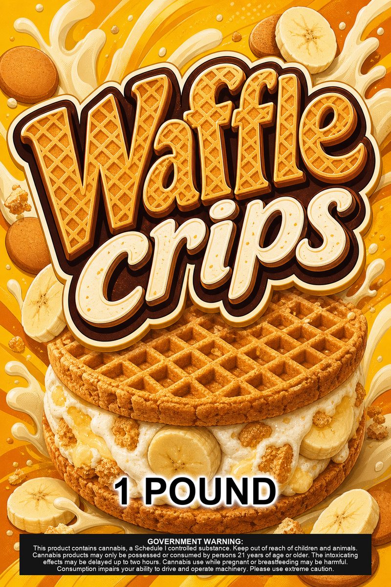 Waffle crips custom 6x9 pound bag sticker / turkey-bag flavor label