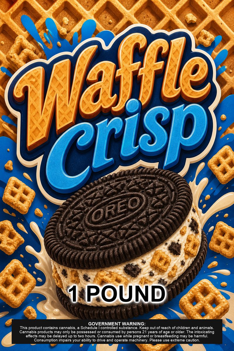 Waffle crisp custom 6x9 pound bag sticker / turkey-bag flavor label