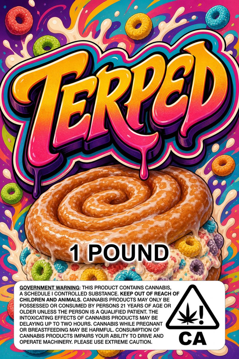 Terped custom 6x9 pound bag sticker / turkey-bag flavor label