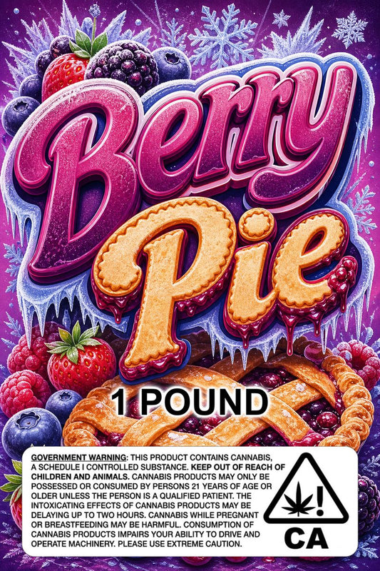 Berry Pie custom 6x9 pound bag sticker / turkey-bag flavor label