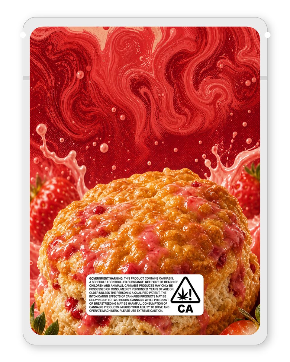 Bojangles custom 4"x5" mylar bag design (back)