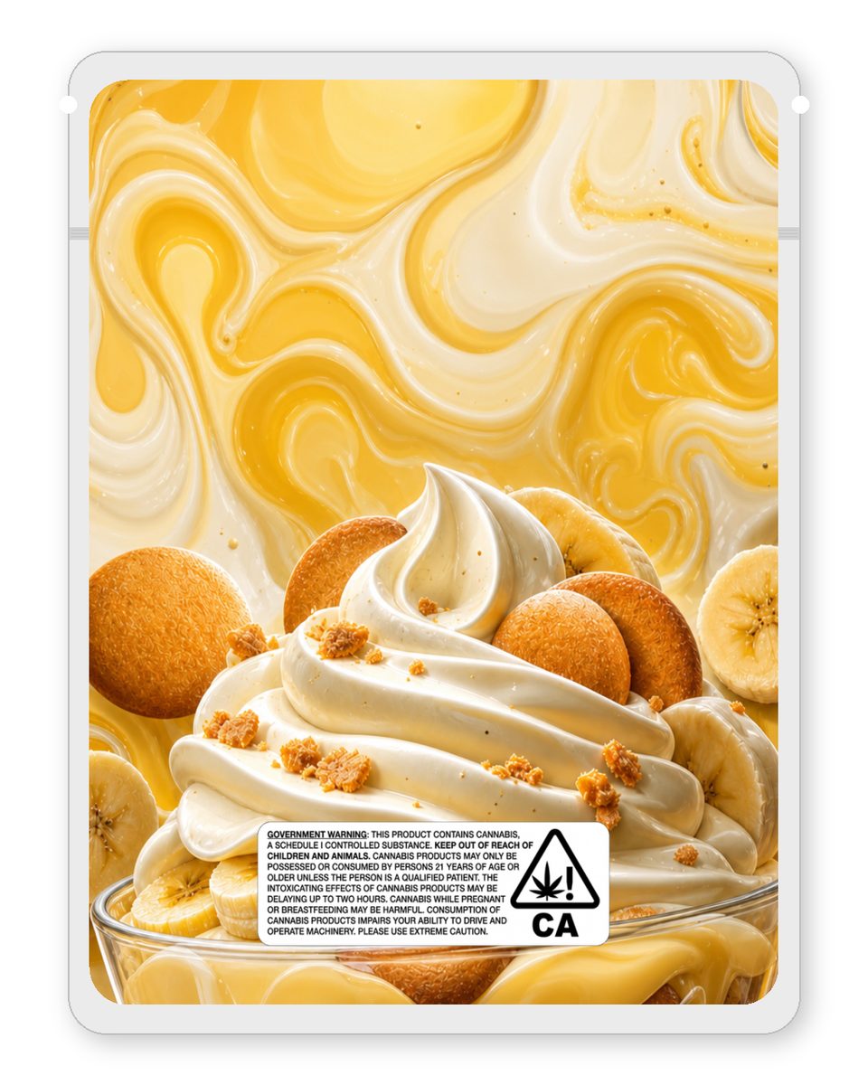 Nilla custom 4"x5" mylar bag design (back)