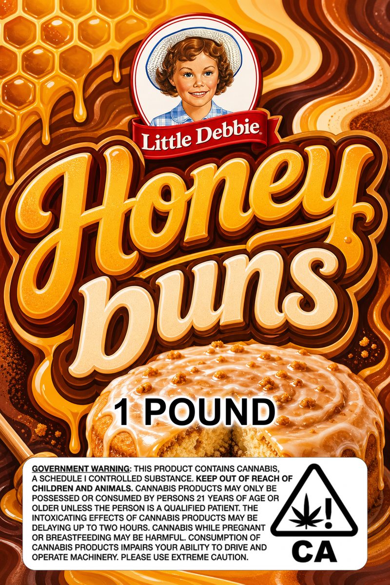 Honey buns custom 6x9 pound bag sticker / turkey-bag flavor label
