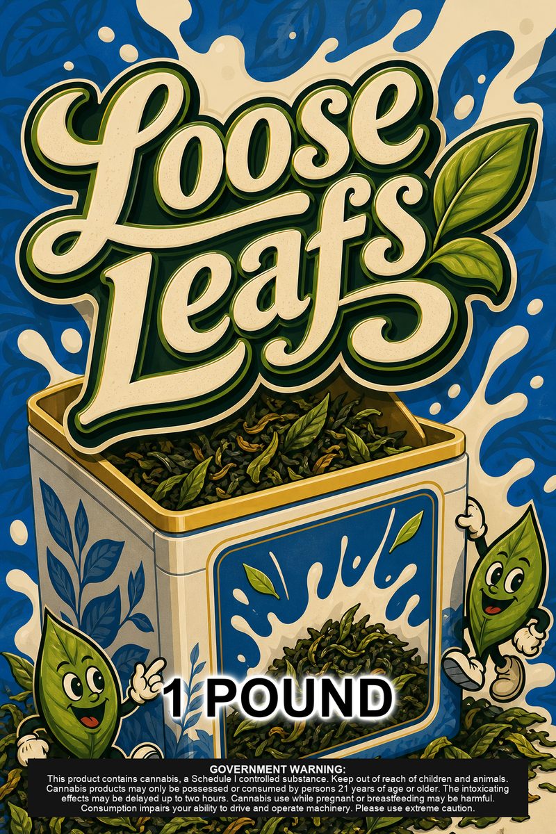 Loose leafs custom 6x9 pound bag sticker / turkey-bag flavor label