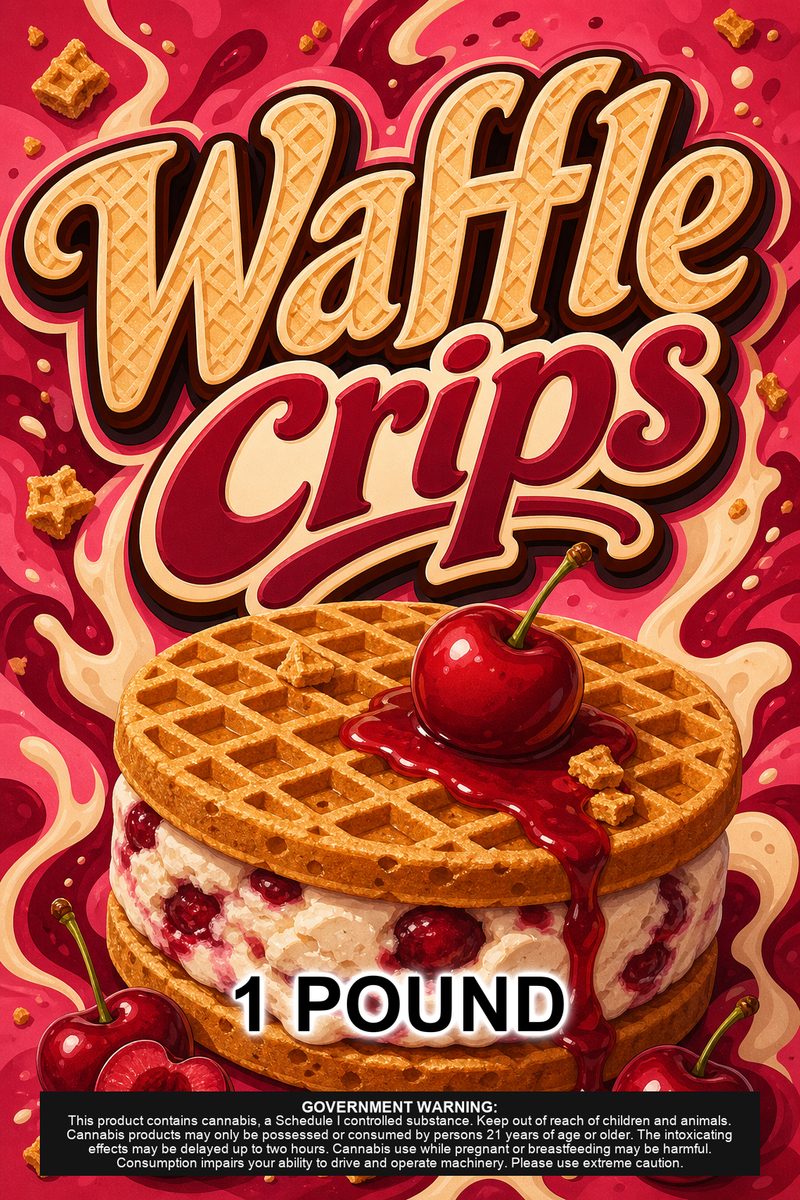 Waffle crips custom 6x9 pound bag sticker / turkey-bag flavor label