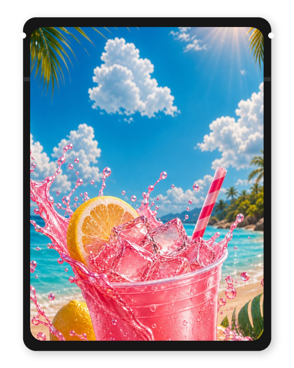 Pink lemonade custom 4"x5" mylar bag design (back)