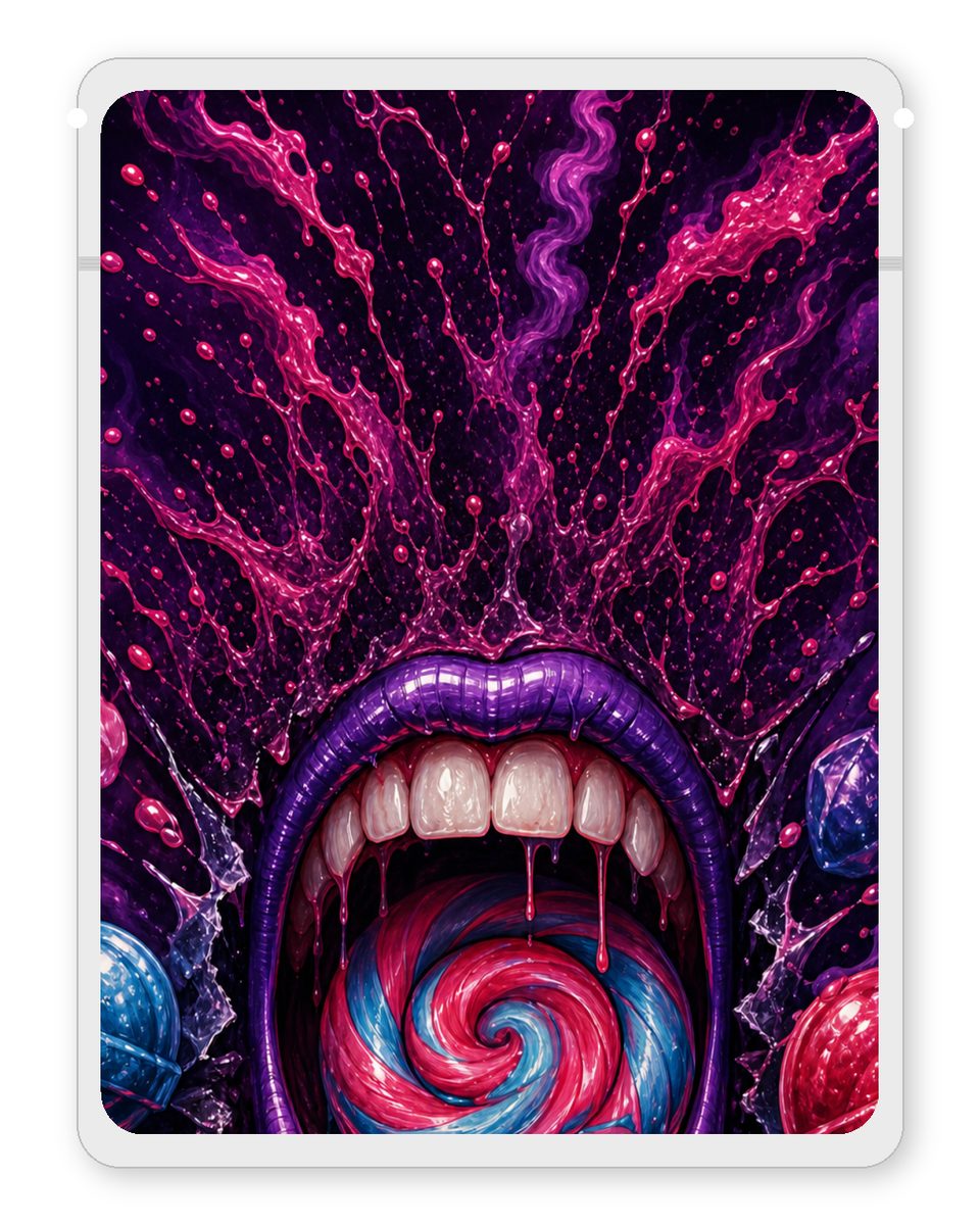 KUT THROAT KANDY custom 4"x5" mylar bag design (back)