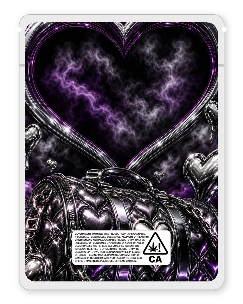 Duffle bag boys custom 4"x5" mylar bag design (back)