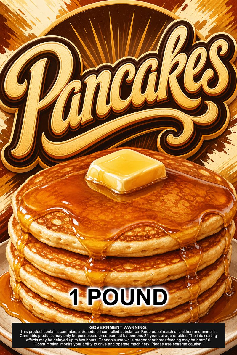 Pancakes custom 6x9 pound bag sticker / turkey-bag flavor label