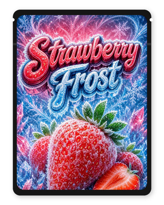 strawberry frost custom 4"x5" mylar bag design (front)