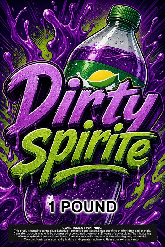 Dirty spirite custom 6x9 pound bag sticker / turkey-bag flavor label