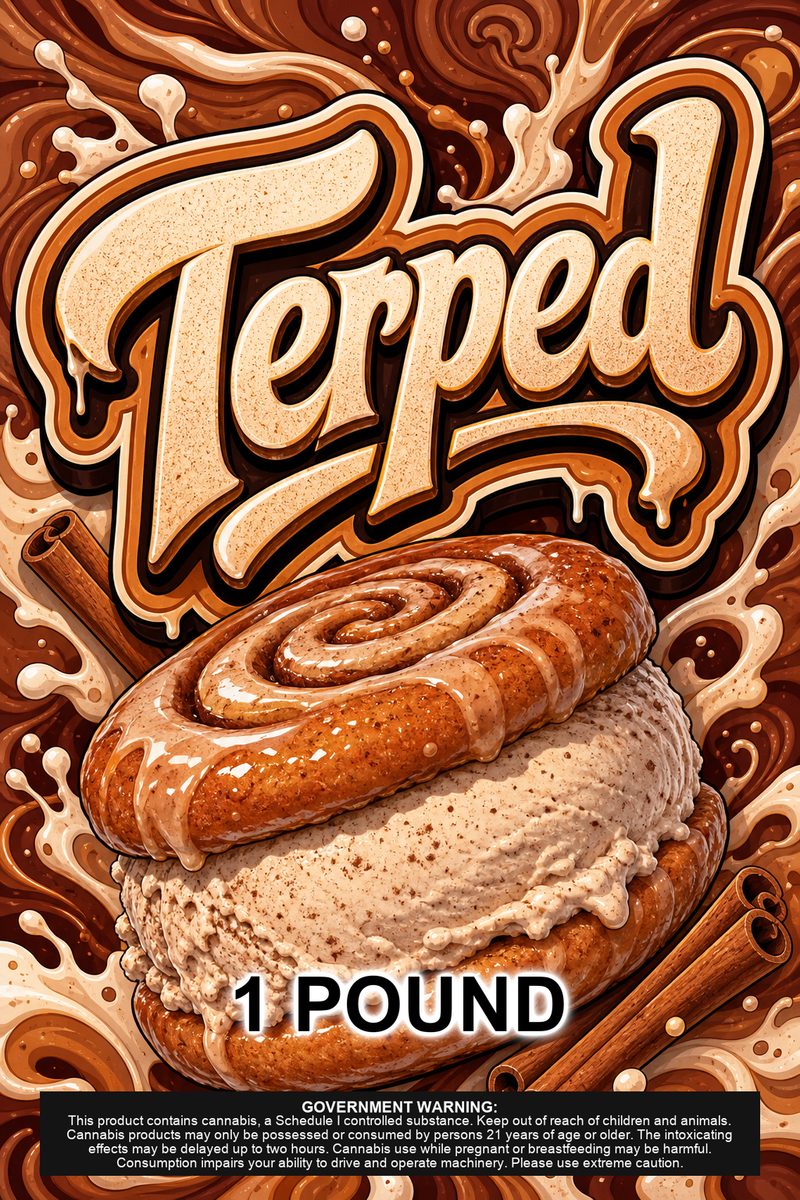Terped custom 6x9 pound bag sticker / turkey-bag flavor label
