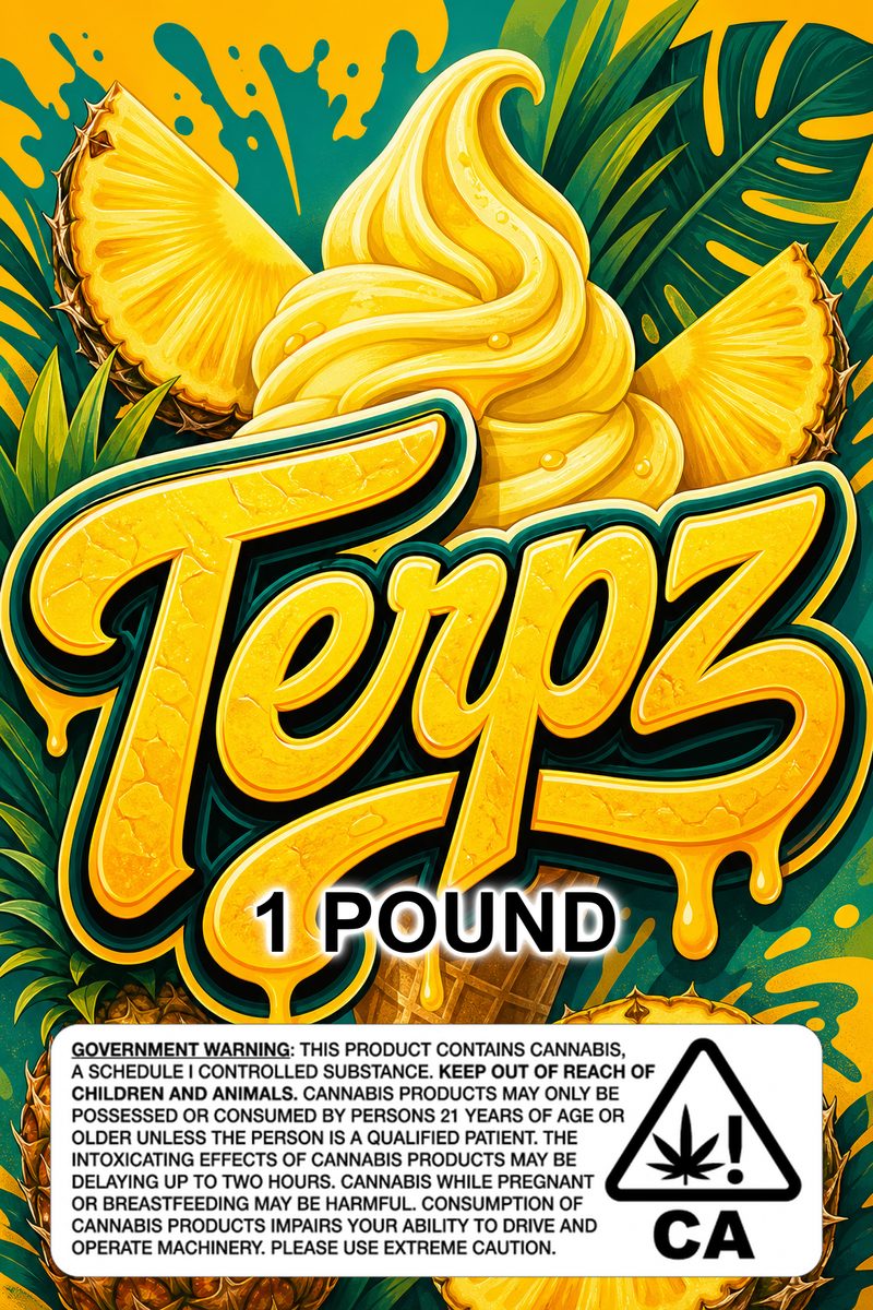 Terpz custom 6x9 pound bag sticker / turkey-bag flavor label