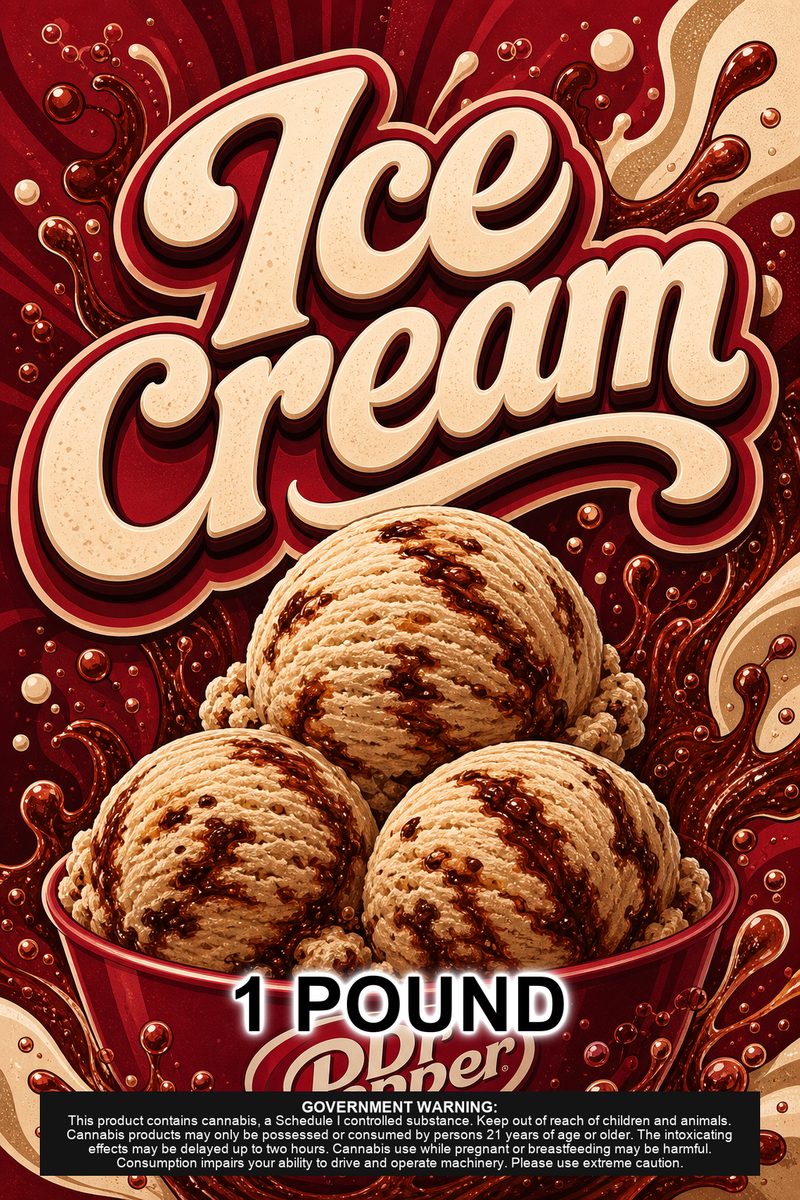 Ice cream custom 6x9 pound bag sticker / turkey-bag flavor label