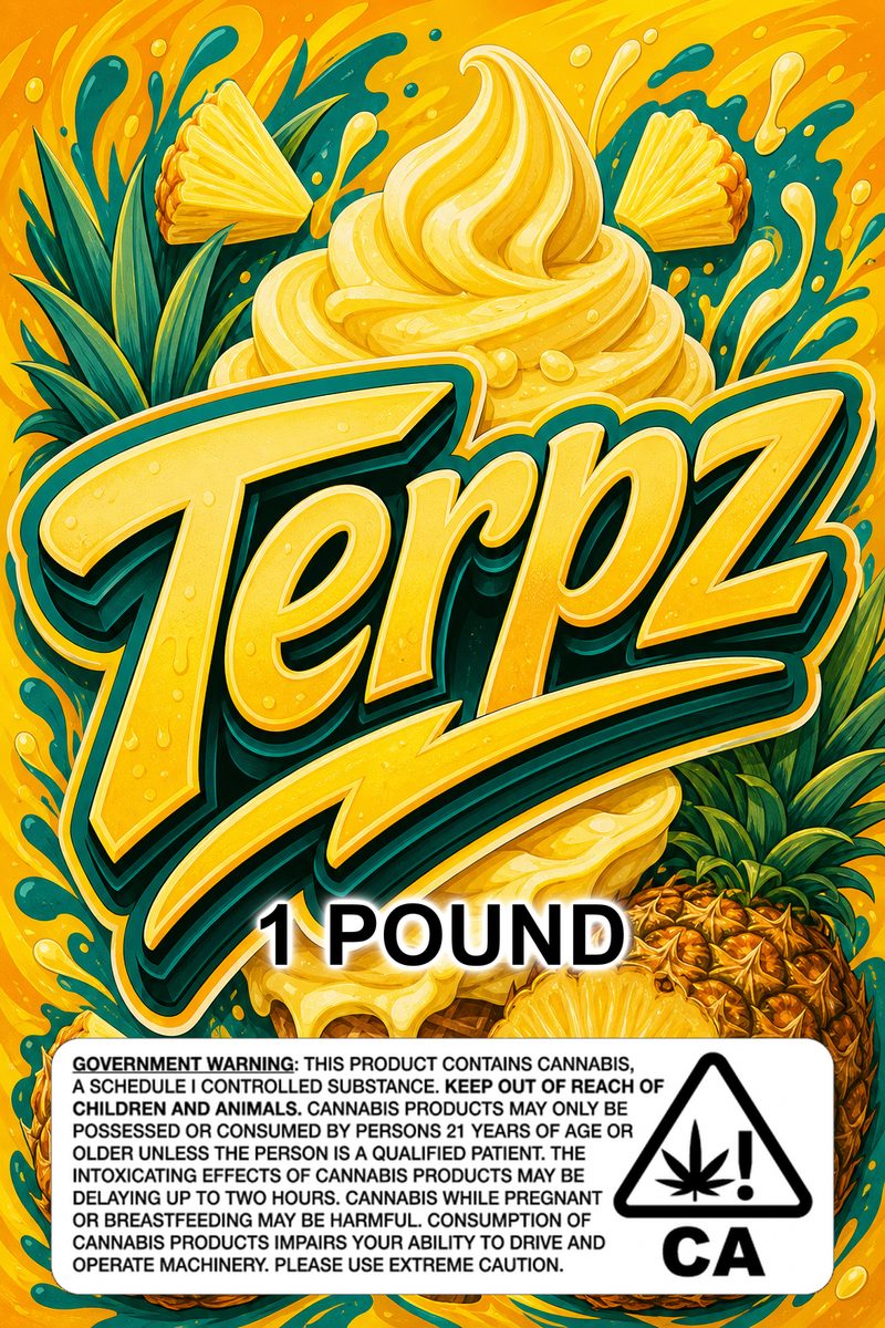 Terpz custom 6x9 pound bag sticker / turkey-bag flavor label
