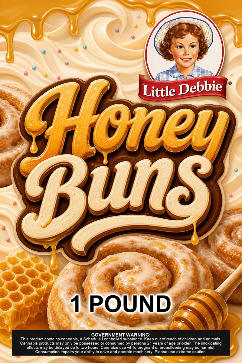 Honey buns custom 6x9 pound bag sticker / turkey-bag flavor label