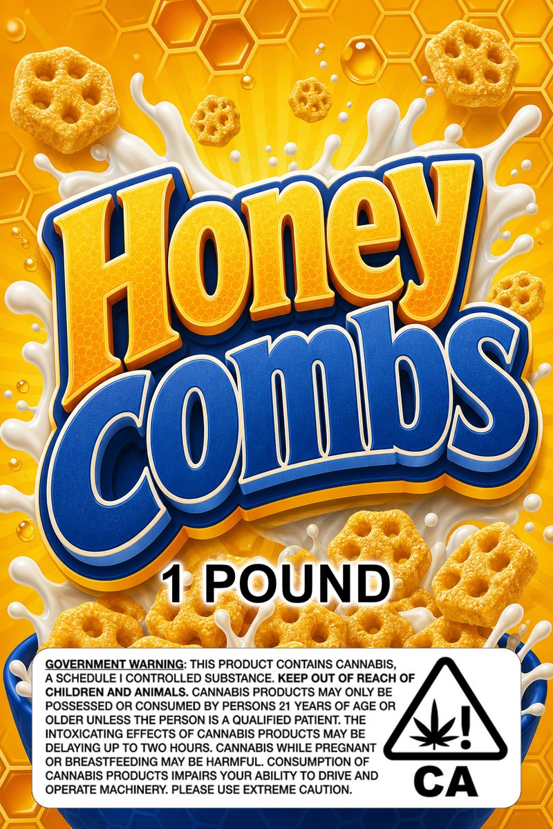 Honey combs custom 6x9 pound bag sticker / turkey-bag flavor label