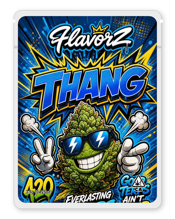 Thang custom 4"x5" mylar bag design (front)