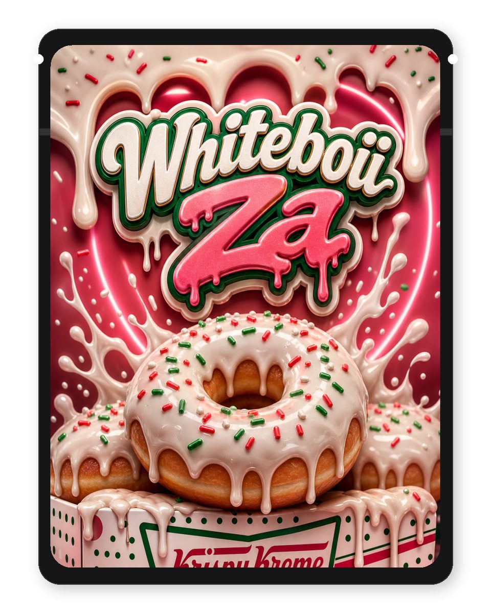 Whiteboii Za custom 4"x5" mylar bag design (front)