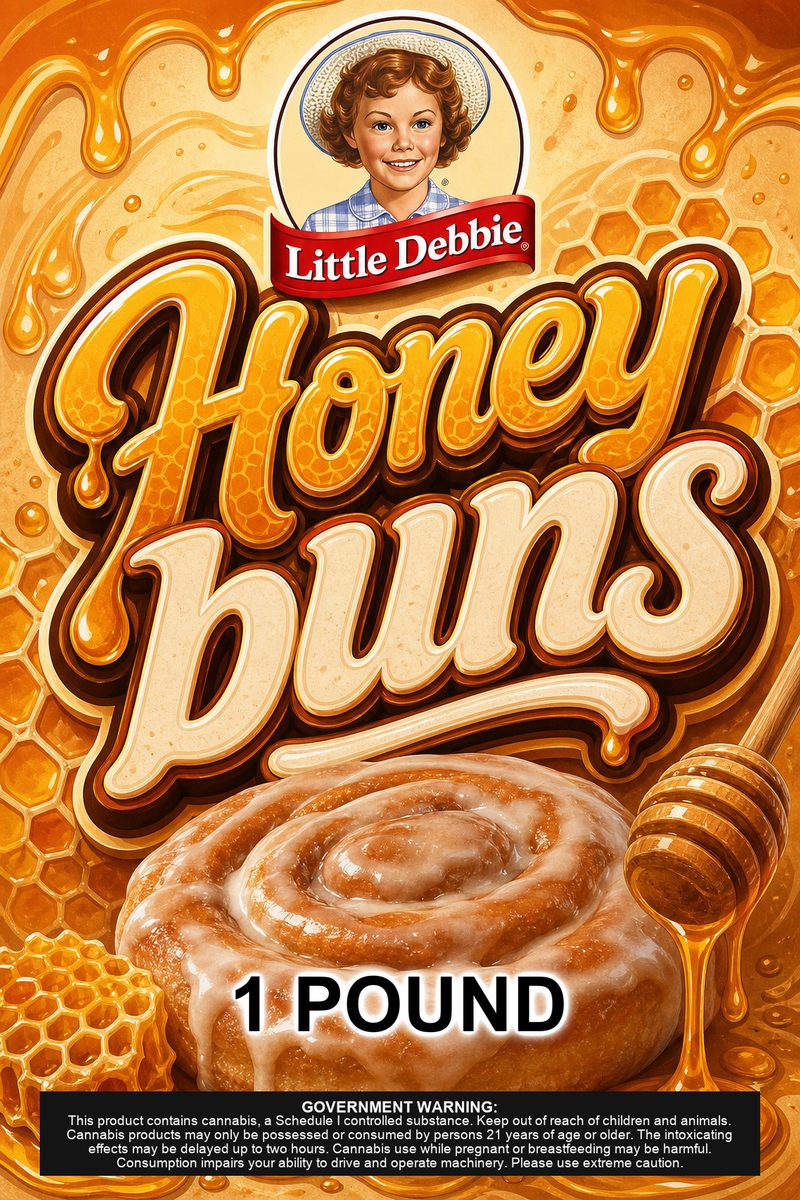 Honey buns custom 6x9 pound bag sticker / turkey-bag flavor label