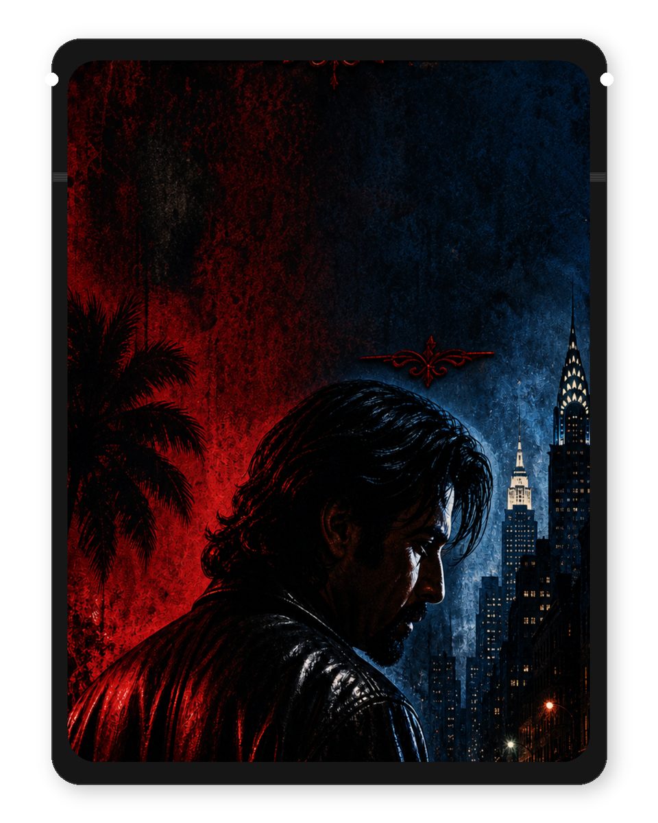 CARLITO’S WAY custom 4"x5" mylar bag design (back)