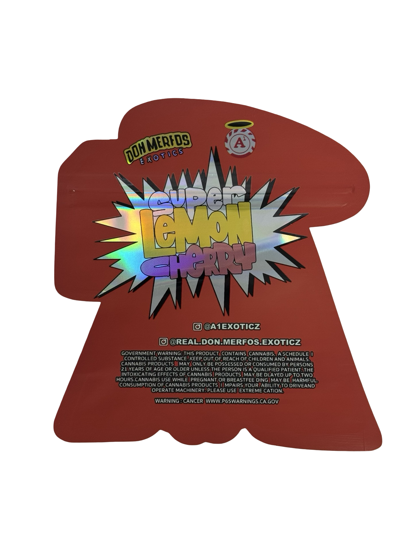 A1 3.5g Mylar Bags Don Merfos back