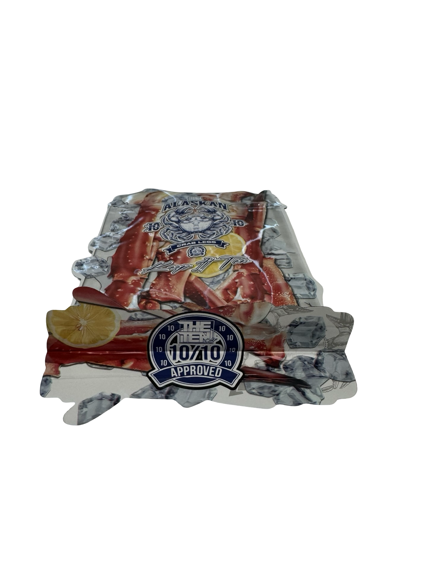 Alaskan Crab Legs Mylar Bags 3.5g The Ten Co printed gusset