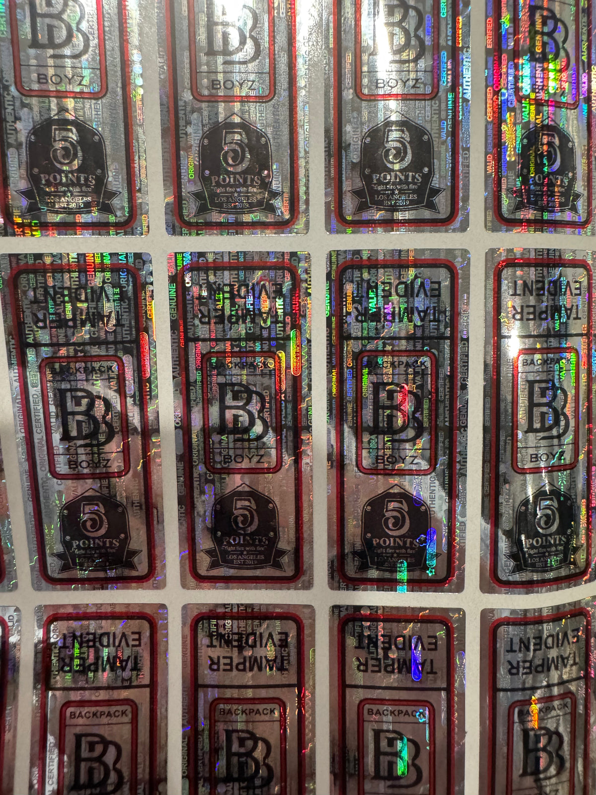 Backpack Boyz Hologram Sticker for 3.5g Mylar Bags