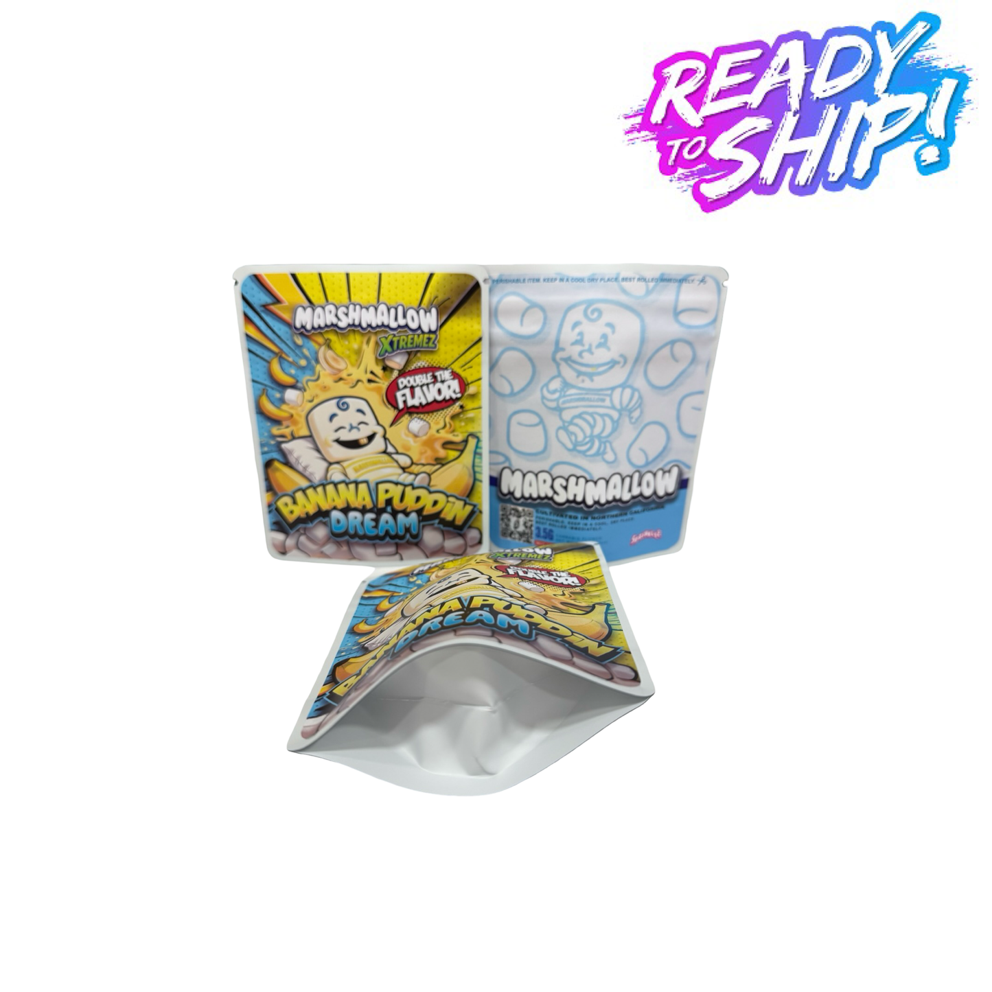 Banana Puddin Dream Xtremez Marshmallow 3.5g Mylar Bags Sprinklez