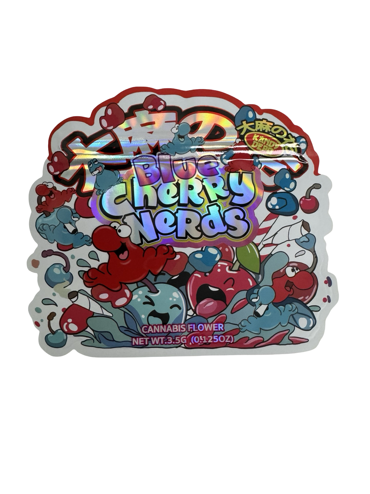 Blue Cherry Nerdz Mylar Bags 3.5g Kandy Depo front