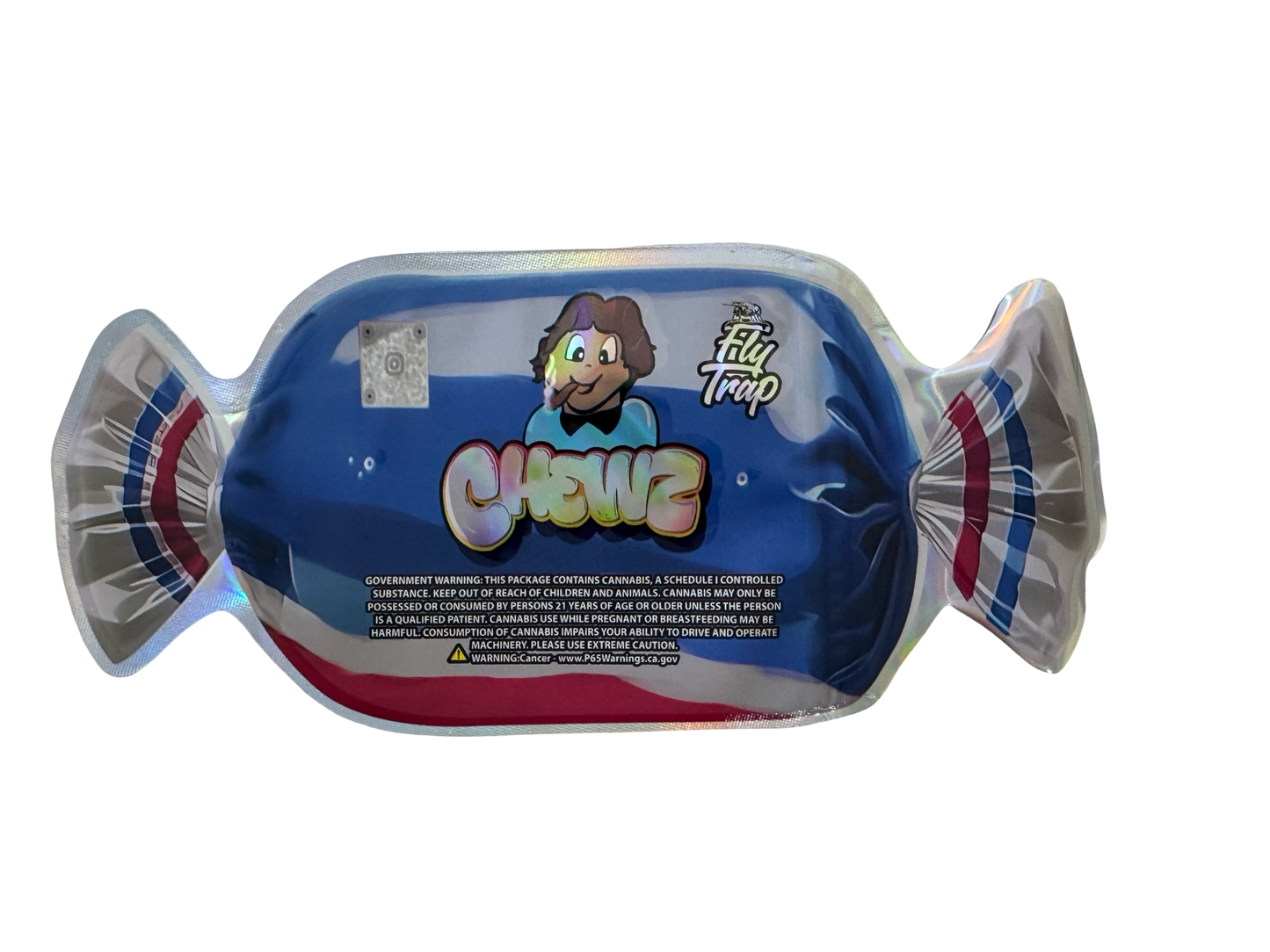 Blue Cream Soda Chewz 3.5g Mylar Bags Fly Trap back
